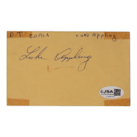 Luke Appling Signed Index Card (JSA) at PristineAuction.com