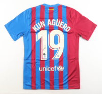 Sergio Aguero Signed Barcelona Nike Authentic Jersey (Beckett) at PristineAuction.com