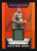 Giannis Antetokounmpo 2024-25 Panini Obsidian Cutting Edge Memorabilia Electric Etch Orange Flood #3 #26/99 at PristineAuction.com