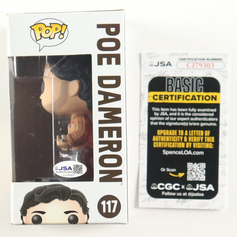 Oscar Isaac Signed "Star Wars" #117 Poe Dameron Funko Pop! Vinyl Figure (JSA) at PristineAuction.com Oscar Isaac Signed "Star Wars" #117 Poe Dameron Funko Pop! Vinyl Figure (JSA) at PristineAuction.com