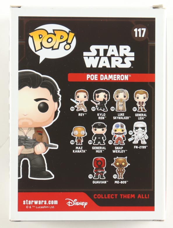 Oscar Isaac Signed "Star Wars" #117 Poe Dameron Funko Pop! Vinyl Figure (JSA) at PristineAuction.com Oscar Isaac Signed "Star Wars" #117 Poe Dameron Funko Pop! Vinyl Figure (JSA) at PristineAuction.com