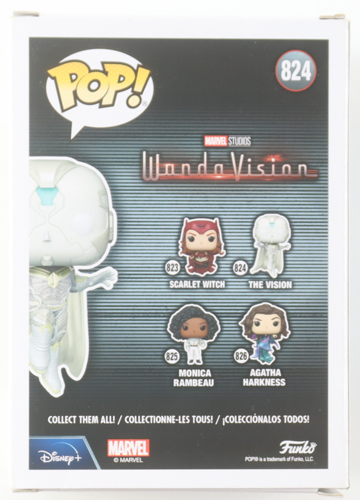 Paul Bettany Signed "WandaVision" #824 The Vision Bobble-Head Funko Pop! Vinyl Figure (Beckett) at PristineAuction.com Paul Bettany Signed "WandaVision" #824 The Vision Bobble-Head Funko Pop! Vinyl Figure (Beckett) at PristineAuction.com