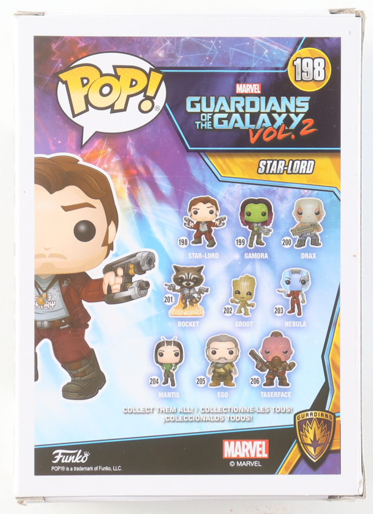 Chris Pratt Signed "Guardians of the Galaxy Vol. 2" #198 Star-Lord Funko Pop! Bobble-Head Vinyl Figure (Beckett) at PristineAuction.com Chris Pratt Signed "Guardians of the Galaxy Vol. 2" #198 Star-Lord Funko Pop! Bobble-Head Vinyl Figure (Beckett) at PristineAuction.com
