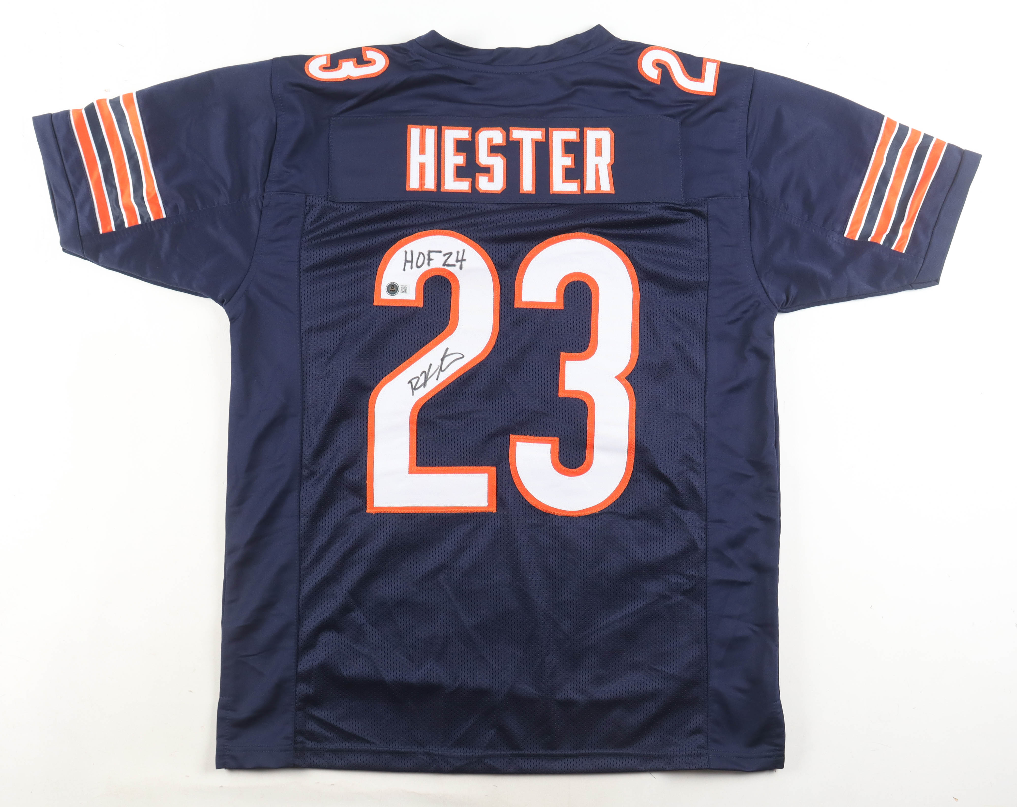 Devin Hester Signed Jersey Inscribed "HOF 24" (Beckett) at PristineAuction.com Devin Hester Signed Jersey Inscribed "HOF 24" (Beckett) at PristineAuction.com