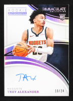 Trey Alexander 2024-25 Immaculate Collection Rookie Autographs International #26 #18/24 RC at PristineAuction.com
