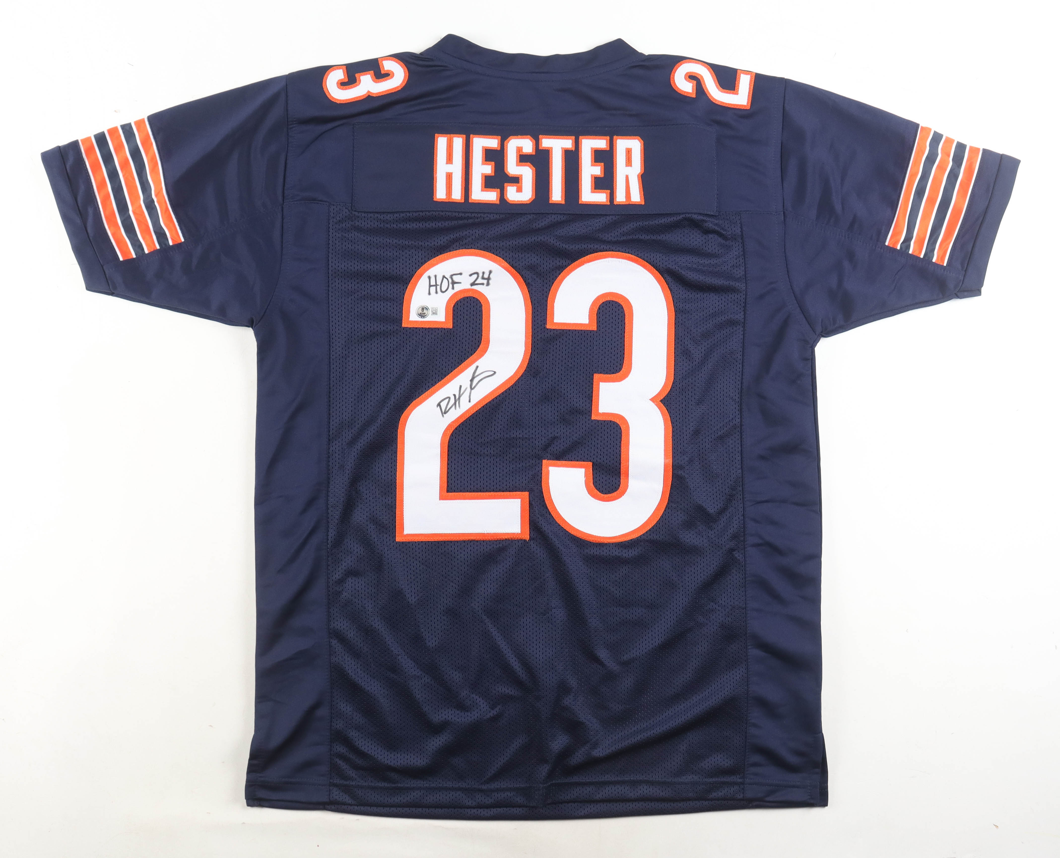 Devin Hester Signed Jersey Inscribed "HOF 24" (Beckett) at PristineAuction.com Devin Hester Signed Jersey Inscribed "HOF 24" (Beckett) at PristineAuction.com