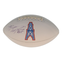 Bubba McDowell Signed Oilers Logo White Panel Football (JSA) at PristineAuction.com