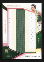 Tyler Smith 2024-25 Immaculate Collection Jumbo Patches Jersey Number #36 #10/50 RC at PristineAuction.com