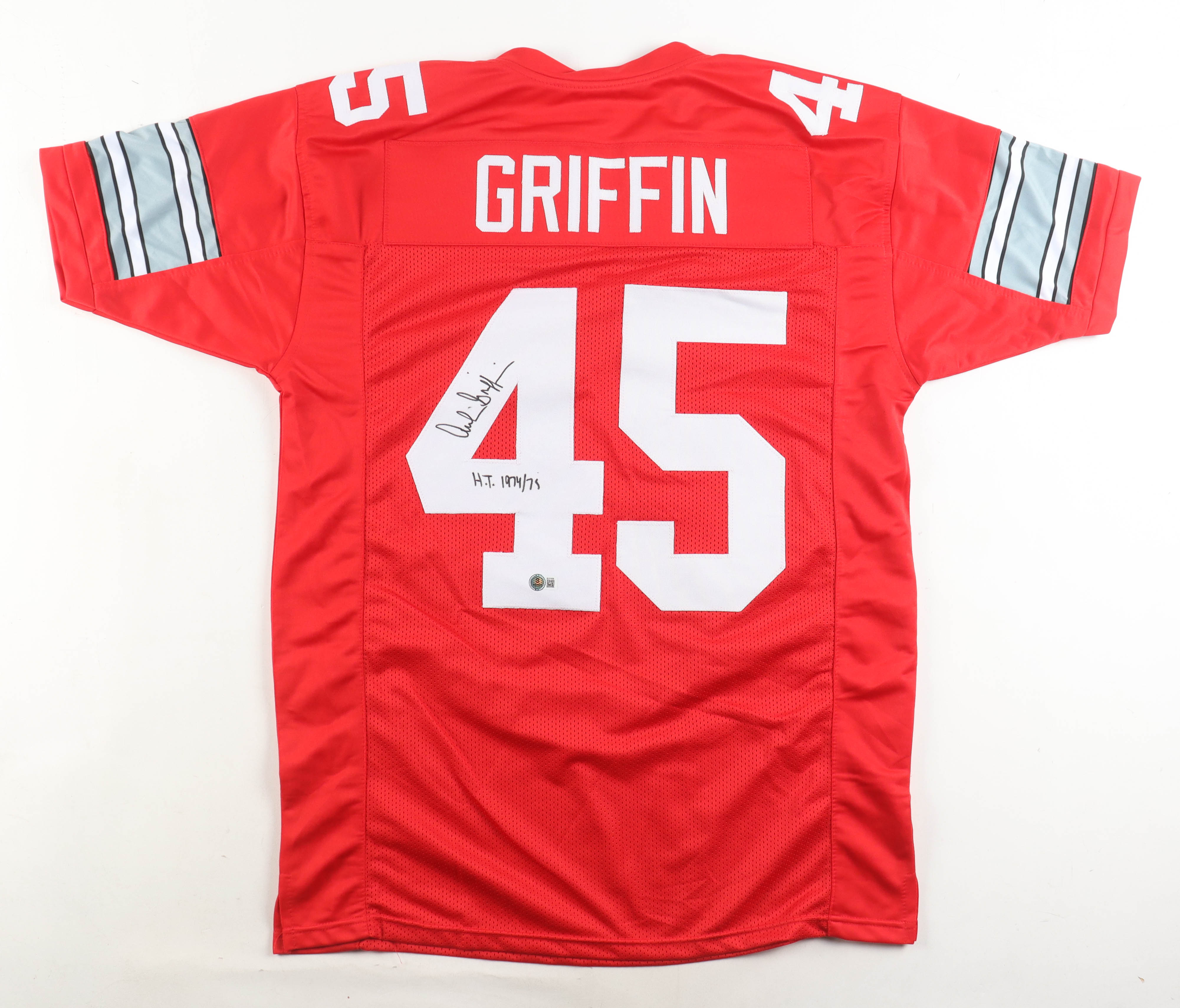 Archie Griffin Signed Jersey Inscribed "HT 1974/75" (Beckett) at PristineAuction.com Archie Griffin Signed Jersey Inscribed "HT 1974/75" (Beckett) at PristineAuction.com