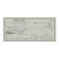 Bobby Doerr Signed Personal Bank Check (JSA) at PristineAuction.com