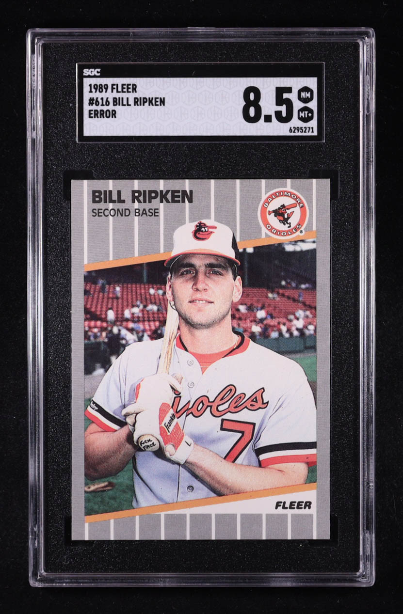 Bill Ripken 1989 Fleer #616A F%#! Face Written On Bat Knob (SGC 8.5) at PristineAuction.com Bill Ripken 1989 Fleer #616A F%#! Face Written On Bat Knob (SGC 8.5) at PristineAuction.com