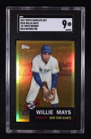 Willie Mays 2012 Topps Factory Set Target Mays Chrome Gold Refractors #244 (SGC 9) at PristineAuction.com