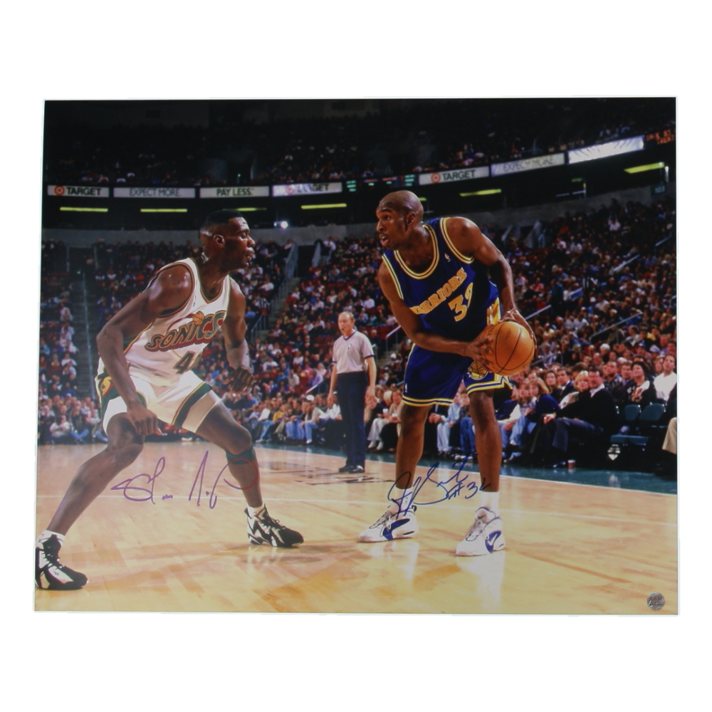 Shawn Kemp & Joe Smith Signed 16x20 Photo (AWM) at PristineAuction.com