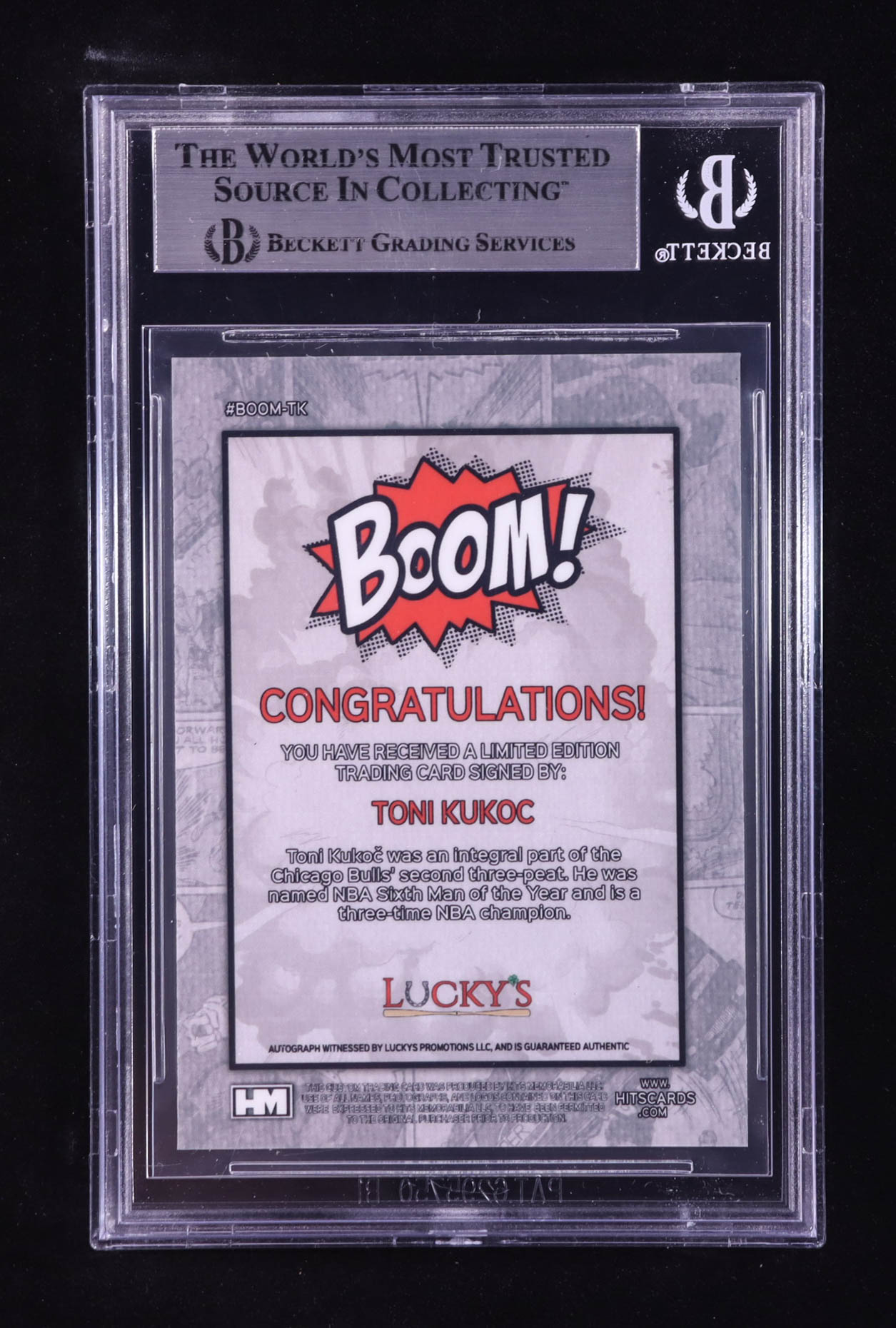 Toni Kukoc Signed 2024 Hits Memorabilia Boom Silver #BOOMTK (BGS) at PristineAuction.com Toni Kukoc Signed 2024 Hits Memorabilia Boom Silver #BOOMTK (BGS) at PristineAuction.com