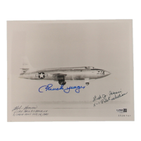 Chuck Yeager, Bob Hoover & Fred Ascani Signed 8x10 Photo With Extensive Inscriptions (JSA) at PristineAuction.com
