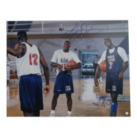 Shawn Kemp & Larry Johnson Signed Team USA 16x20 Photo (AWM) at PristineAuction.com