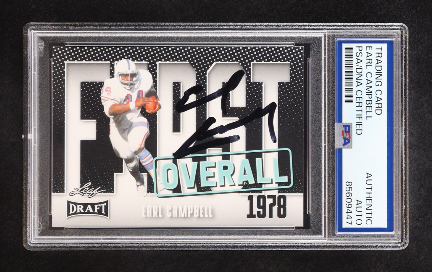 Earl Campbell Signed 2023 Leaf Draft First Overall 1978 #3 (PSA) at PristineAuction.com Earl Campbell Signed 2023 Leaf Draft First Overall 1978 #3 (PSA) at PristineAuction.com