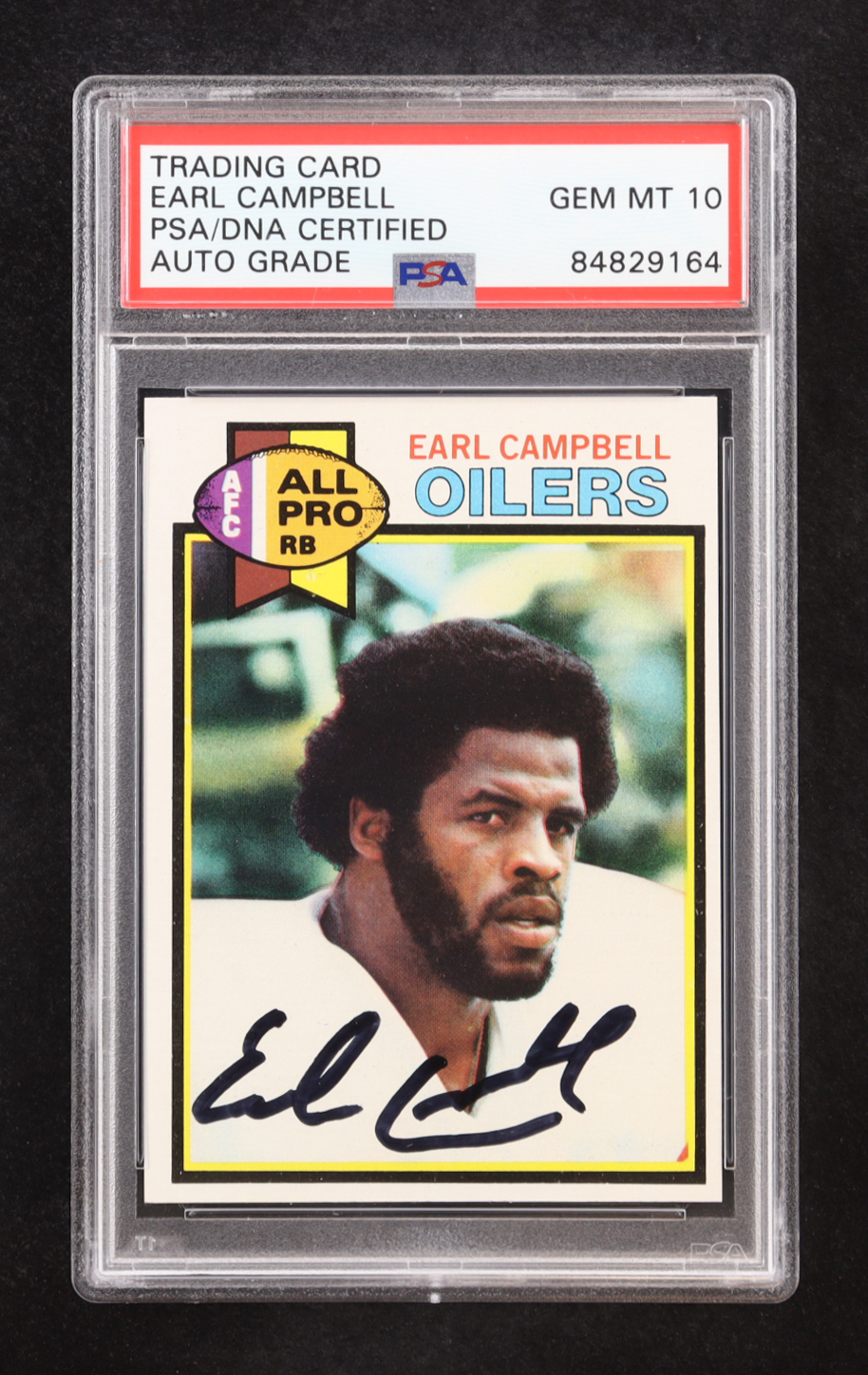 Earl Campbell Signed 1979 Topps #390 RC (PSA | Autograph Graded PSA 10) at PristineAuction.com Earl Campbell Signed 1979 Topps #390 RC (PSA | Autograph Graded PSA 10) at PristineAuction.com