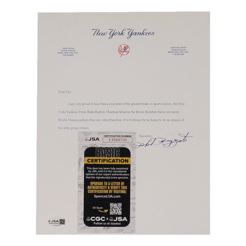 Phil "Scooter" Rizzuto Signed Typed Letter (JSA) at PristineAuction.com Phil "Scooter" Rizzuto Signed Typed Letter (JSA) at PristineAuction.com