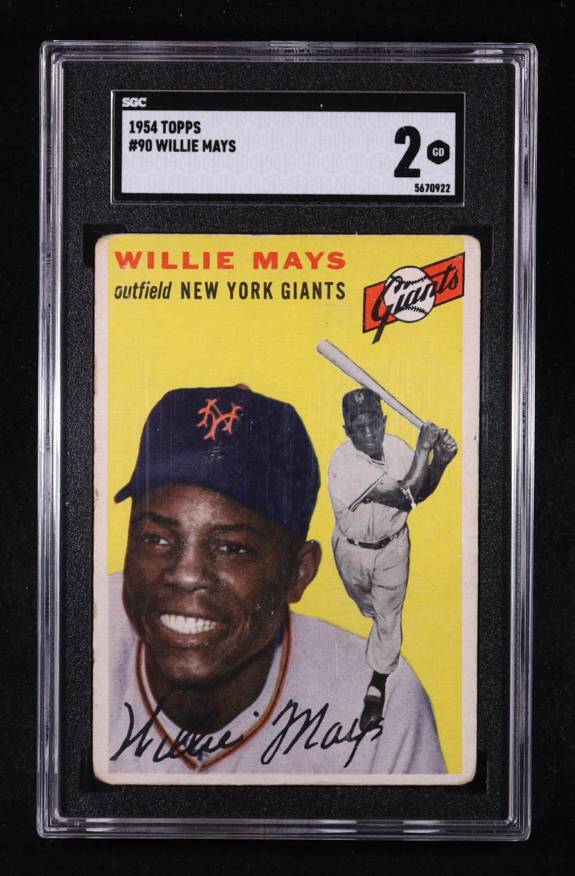 Willie Mays 1954 Topps #90 (SGC 2) at PristineAuction.com Willie Mays 1954 Topps #90 (SGC 2) at PristineAuction.com