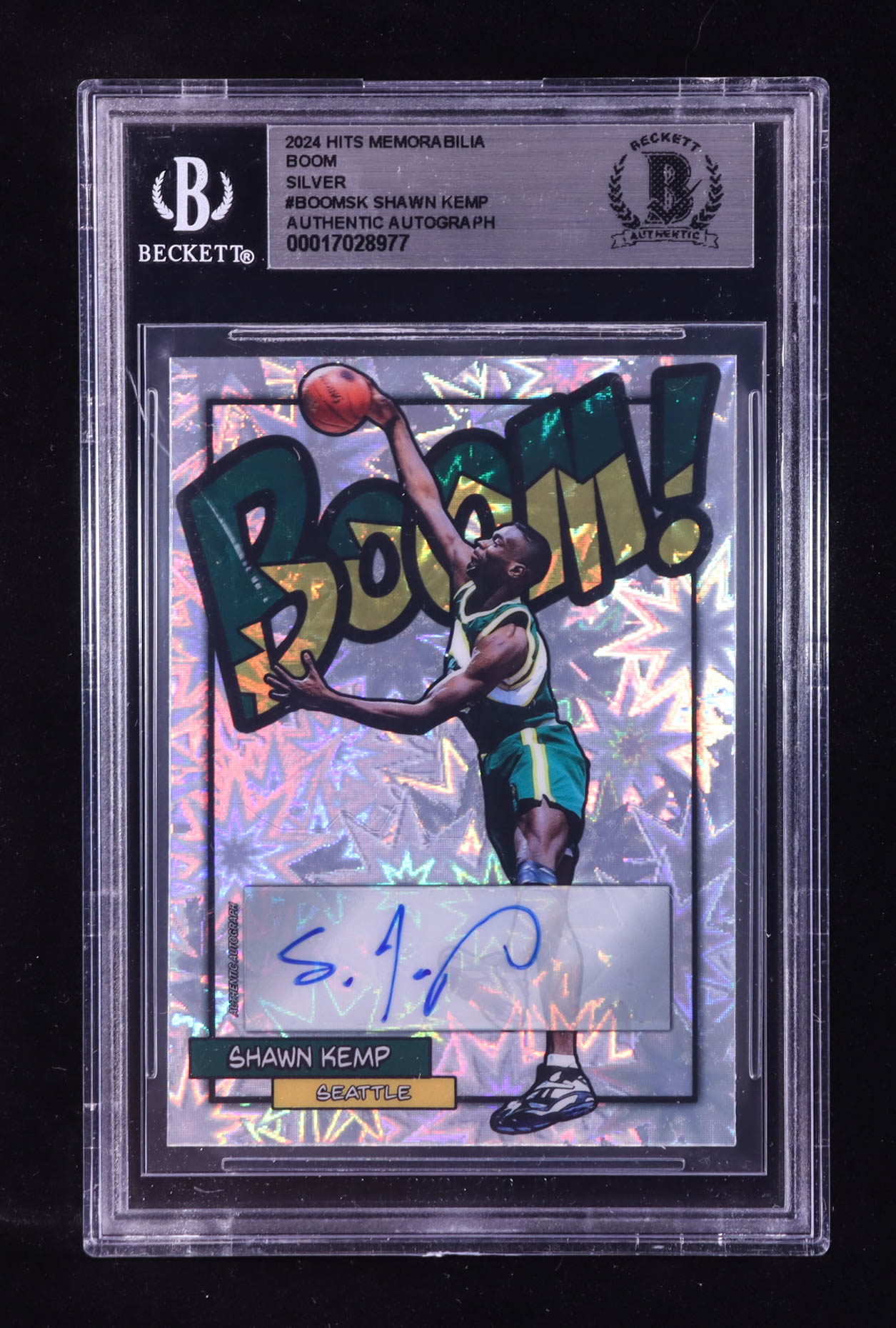 Shawn Kemp Signed 2024 Hits Memorabilia Boom Silver #BOOMSK (BGS) at PristineAuction.com Shawn Kemp Signed 2024 Hits Memorabilia Boom Silver #BOOMSK (BGS) at PristineAuction.com