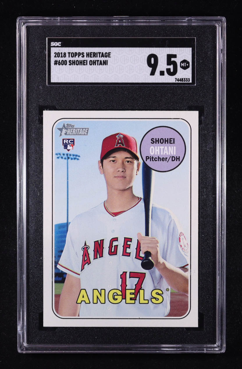 Shohei Ohtani 2018 Topps Heritage #600 RC (SGC 9.5) at PristineAuction.com Shohei Ohtani 2018 Topps Heritage #600 RC (SGC 9.5) at PristineAuction.com