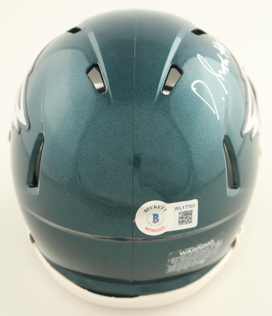DeVonta Smith Signed Eagles Speed Mini Helmet (Beckett) at PristineAuction.com DeVonta Smith Signed Eagles Speed Mini Helmet (Beckett) at PristineAuction.com