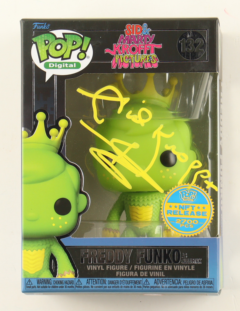 Sid Krofft Signed "Sid & Marty Krofft Pictures" #132 Freddy Funko as Sleestak Funko Pop! Vinyl Figure (Beckett) at PristineAuction.com Sid Krofft Signed "Sid & Marty Krofft Pictures" #132 Freddy Funko as Sleestak Funko Pop! Vinyl Figure (Beckett) at PristineAuction.com