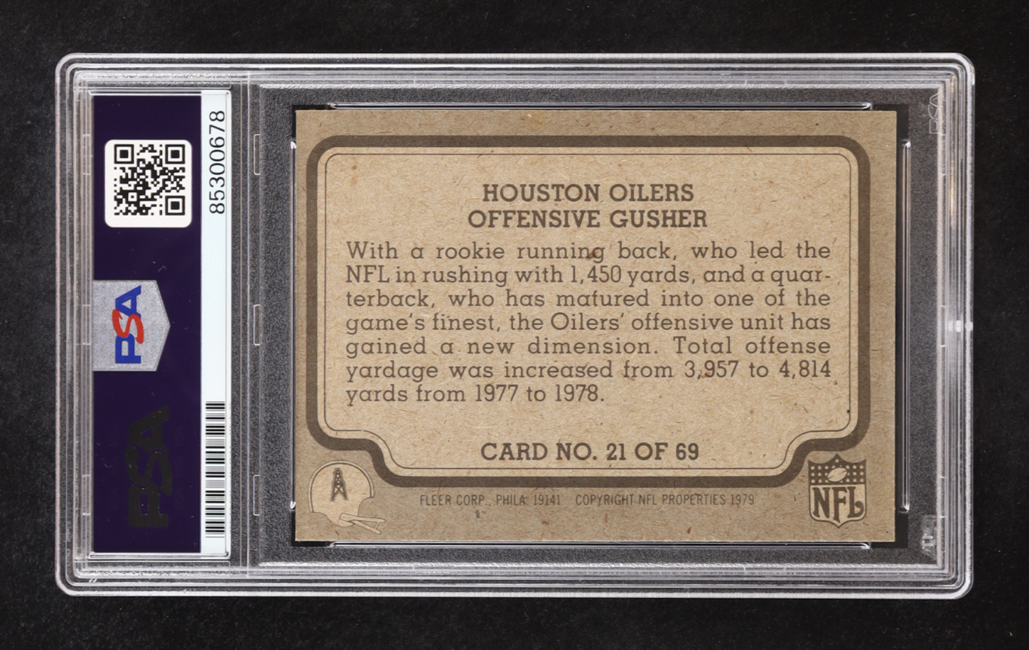 Earl Campbell Signed 1979 Fleer #21 RC (PSA) at PristineAuction.com Earl Campbell Signed 1979 Fleer #21 RC (PSA) at PristineAuction.com