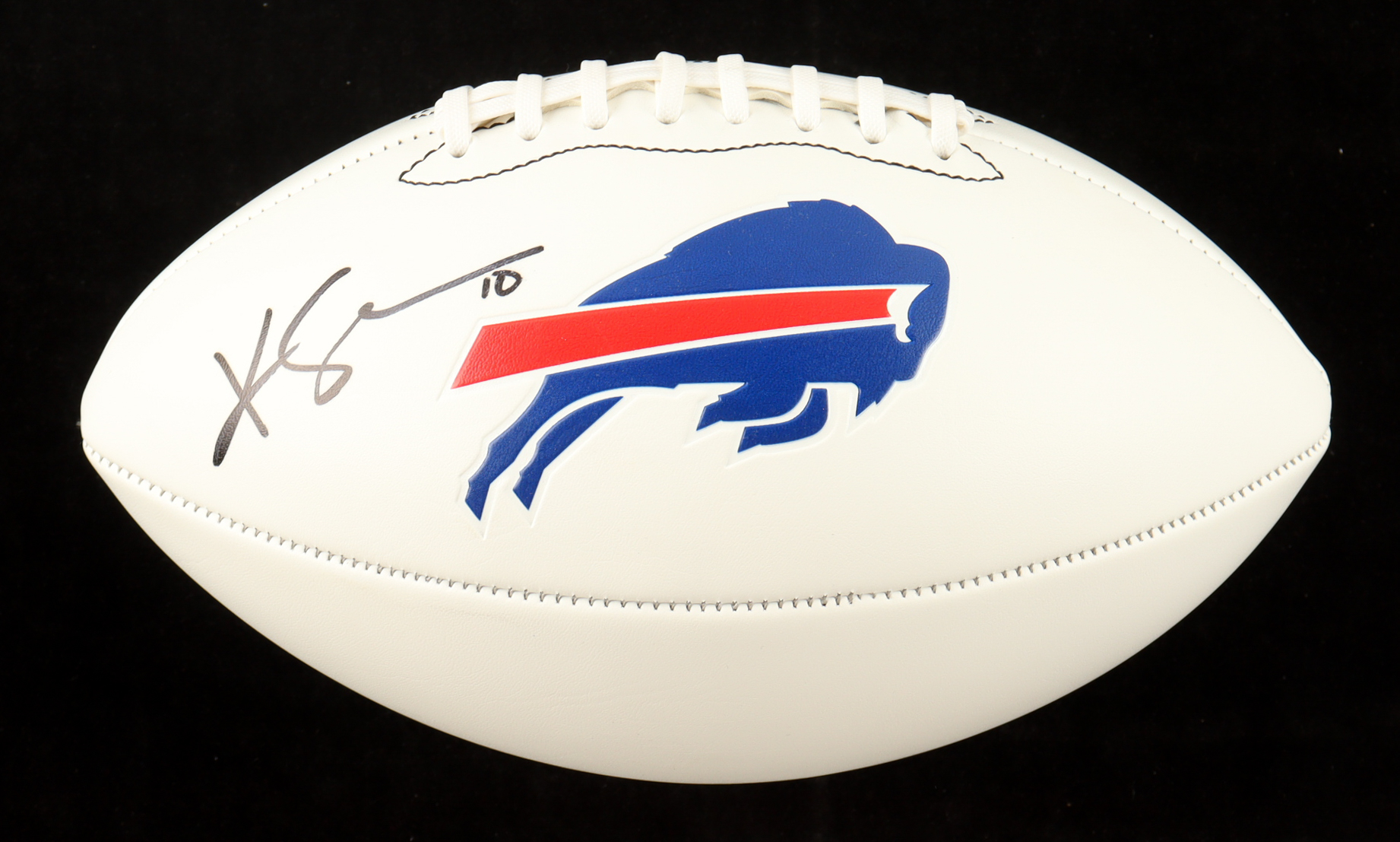 Khalil Shakir Signed Bills Logo Football (Fanatics) at PristineAuction.com Khalil Shakir Signed Bills Logo Football (Fanatics) at PristineAuction.com