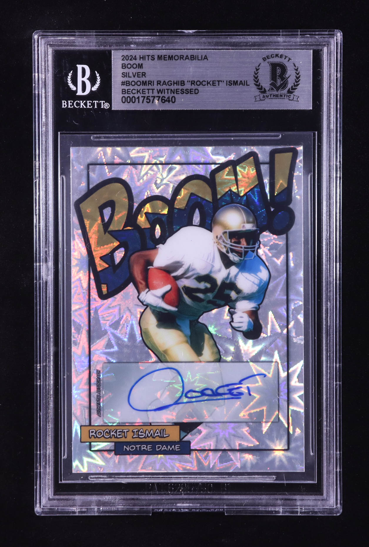 Rocket Ismail Signed 2024 Hits Memorabilia Boom Silver #BOOMRI (BGS) at PristineAuction.com Rocket Ismail Signed 2024 Hits Memorabilia Boom Silver #BOOMRI (BGS) at PristineAuction.com