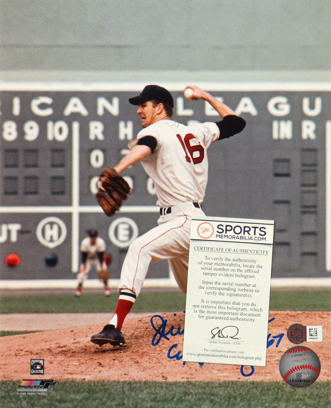 Jim Lonborg Signed Red Sox 8x10 Photo Inscribed "Cy Young '67" (SM) at PristineAuction.com Jim Lonborg Signed Red Sox 8x10 Photo Inscribed "Cy Young '67" (SM) at PristineAuction.com