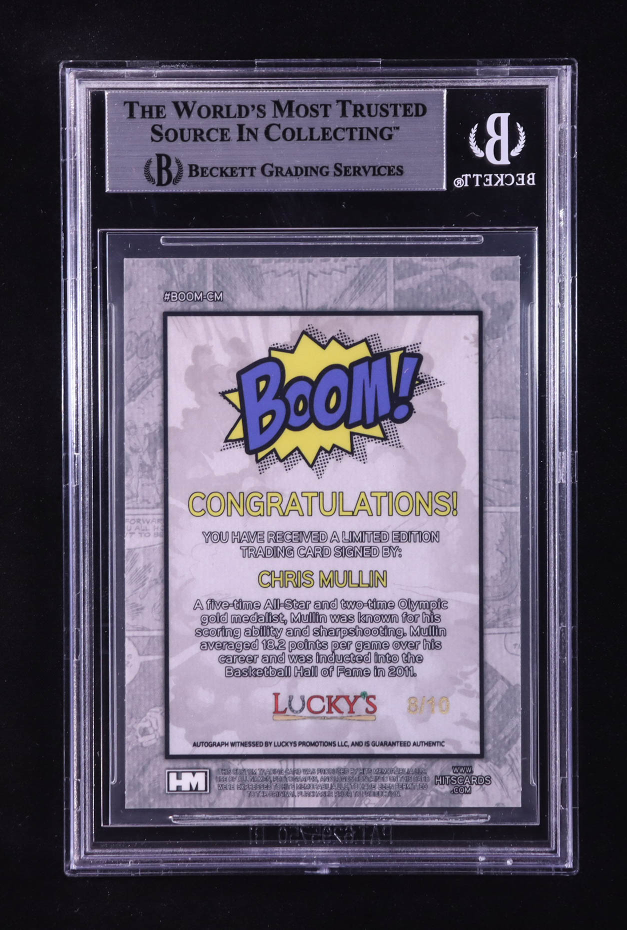 Chris Mullin Signed 2024 Hits Memorabilia Boom Gold #BOOMCM #08/10 (BGS) at PristineAuction.com Chris Mullin Signed 2024 Hits Memorabilia Boom Gold #BOOMCM #08/10 (BGS) at PristineAuction.com