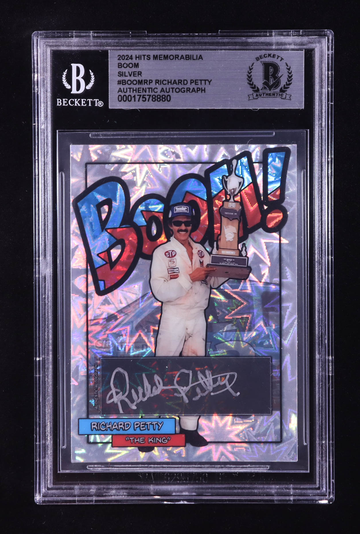 Richard Petty Signed 2024 Hits Memorabilia Boom Silver #BOOMRP #08/10 (BGS) at PristineAuction.com Richard Petty Signed 2024 Hits Memorabilia Boom Silver #BOOMRP #08/10 (BGS) at PristineAuction.com