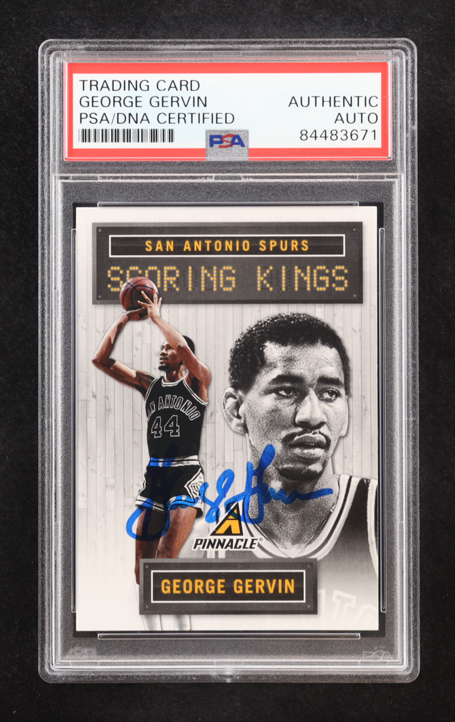 George Gervin Signed 2013-14 Panini Pinnacle Scoring Kings #13 (PSA) at PristineAuction.com George Gervin Signed 2013-14 Panini Pinnacle Scoring Kings #13 (PSA) at PristineAuction.com