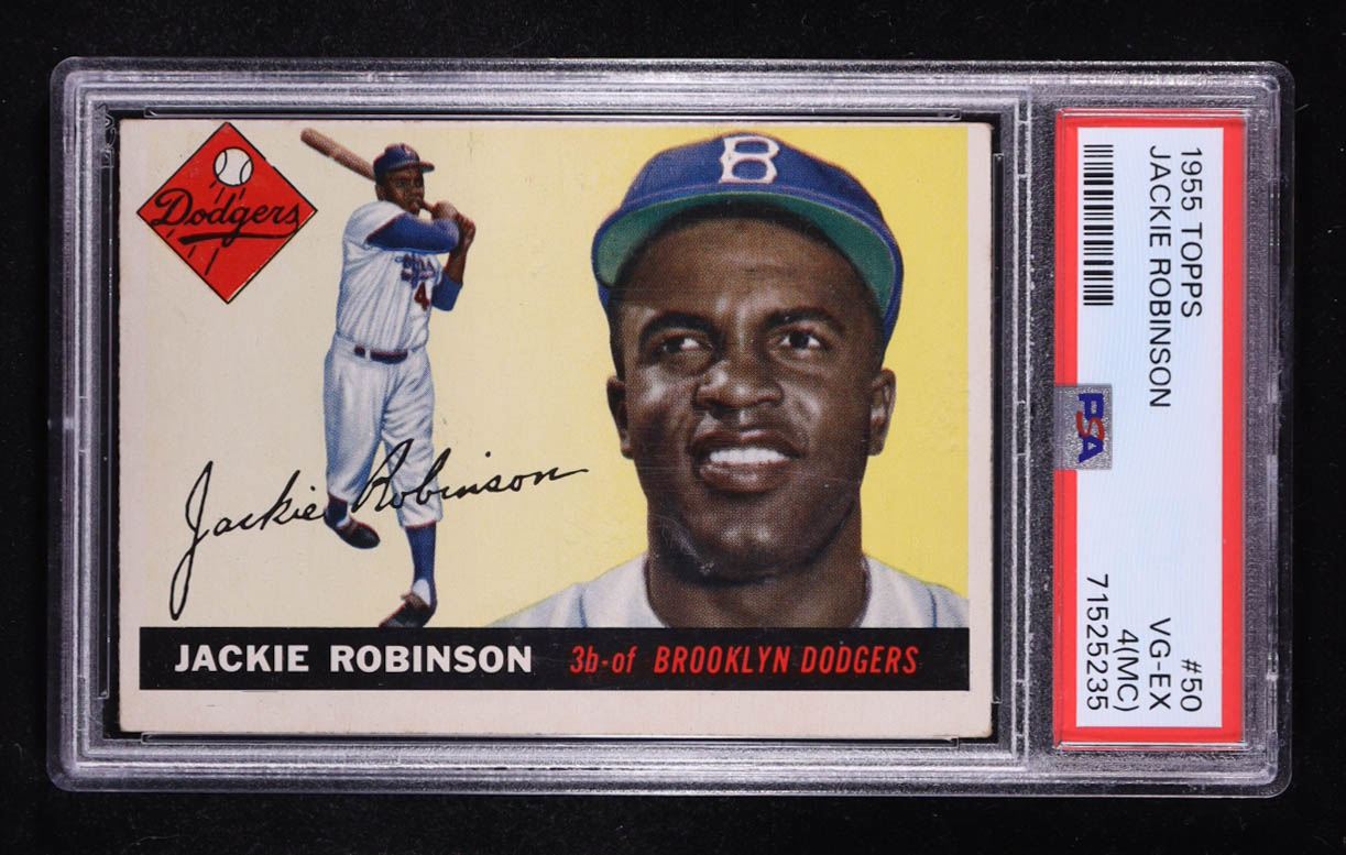 Jackie Robinson 1955 Topps #50 (PSA 4) (MC) at PristineAuction.com Jackie Robinson 1955 Topps #50 (PSA 4) (MC) at PristineAuction.com
