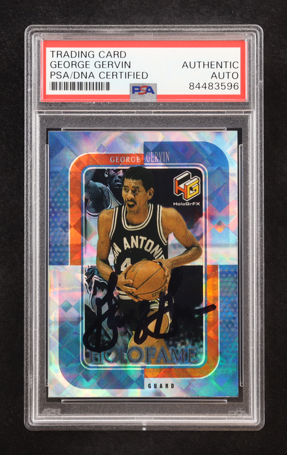 George Gervin Signed 1999-2000 Upper Deck HoloGrFx Holofame #HF-4 (PSA) at PristineAuction.com George Gervin Signed 1999-2000 Upper Deck HoloGrFx Holofame #HF-4 (PSA) at PristineAuction.com