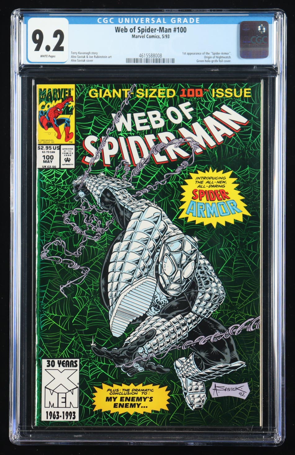 1993 "Web Of Spider-Man" Issue #100 Marvel Comic Book (CGC 9.2) at PristineAuction.com 1993 "Web Of Spider-Man" Issue #100 Marvel Comic Book (CGC 9.2) at PristineAuction.com