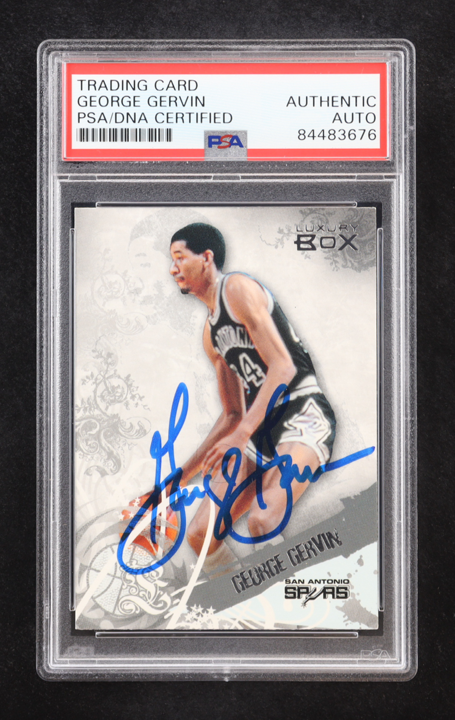 George Gervin Signed 2007 Topps Luxury Box #45 (PSA) at PristineAuction.com George Gervin Signed 2007 Topps Luxury Box #45 (PSA) at PristineAuction.com