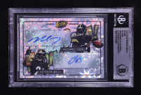 Michael Vick & Le'Veon Bell Signed 2024 Hits Memorabilia Boom Silver #BOOMMVLB #09/10 (BGS) at PristineAuction.com