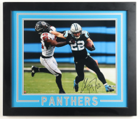 Christian McCaffrey Signed Panthers Custom Framed Photo Display (Fanatics) at PristineAuction.com