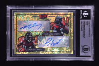 Michael Vick & Roddy White Signed 2024 Hits Memorabilia Boom Gold #BOOMMVRW #05/10 (BGS) at PristineAuction.com