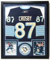 Sidney Crosby Signed Penguins Custom Framed 2011 Winter Classic Jersey Display (PSA) at PristineAuction.com