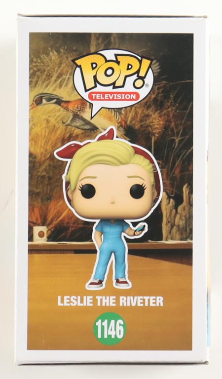 Amy Poehler Signed "Parks and Recreation" Leslie The Riveter #1146 Funko Pop! Vinyl Figure (JSA) at PristineAuction.com Amy Poehler Signed "Parks and Recreation" Leslie The Riveter #1146 Funko Pop! Vinyl Figure (JSA) at PristineAuction.com