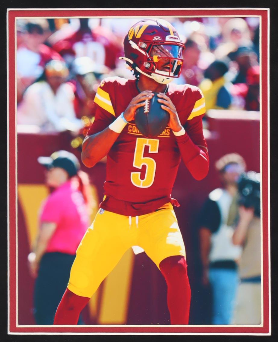 Jayden Daniels Signed Commanders Custom Framed Jersey Display (PSA) at PristineAuction.com Jayden Daniels Signed Commanders Custom Framed Jersey Display (PSA) at PristineAuction.com