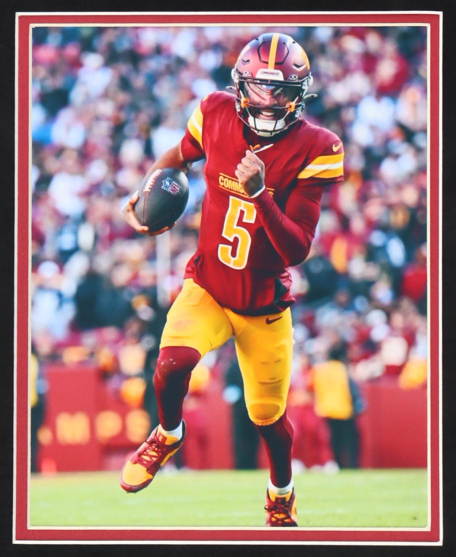 Jayden Daniels Signed Commanders Custom Framed Jersey Display (PSA) at PristineAuction.com Jayden Daniels Signed Commanders Custom Framed Jersey Display (PSA) at PristineAuction.com