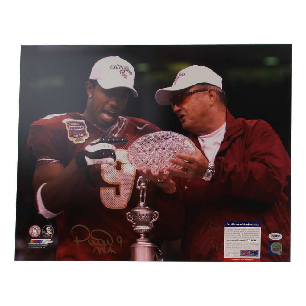 Bobby Bowden & Peter Warrick Signed FSU Seminoles 16x20 Photo (PSA) at PristineAuction.com Bobby Bowden & Peter Warrick Signed FSU Seminoles 16x20 Photo (PSA) at PristineAuction.com