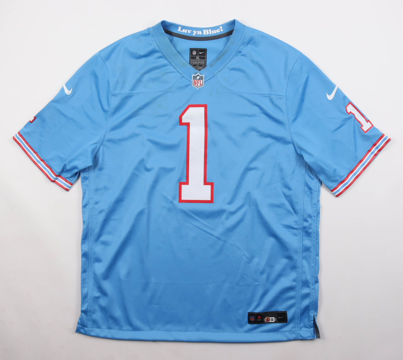 Warren Moon Signed Oilers Nike Authentic Jersey Inscribed "HOF 06" (Beckett) at PristineAuction.com Warren Moon Signed Oilers Nike Authentic Jersey Inscribed "HOF 06" (Beckett) at PristineAuction.com