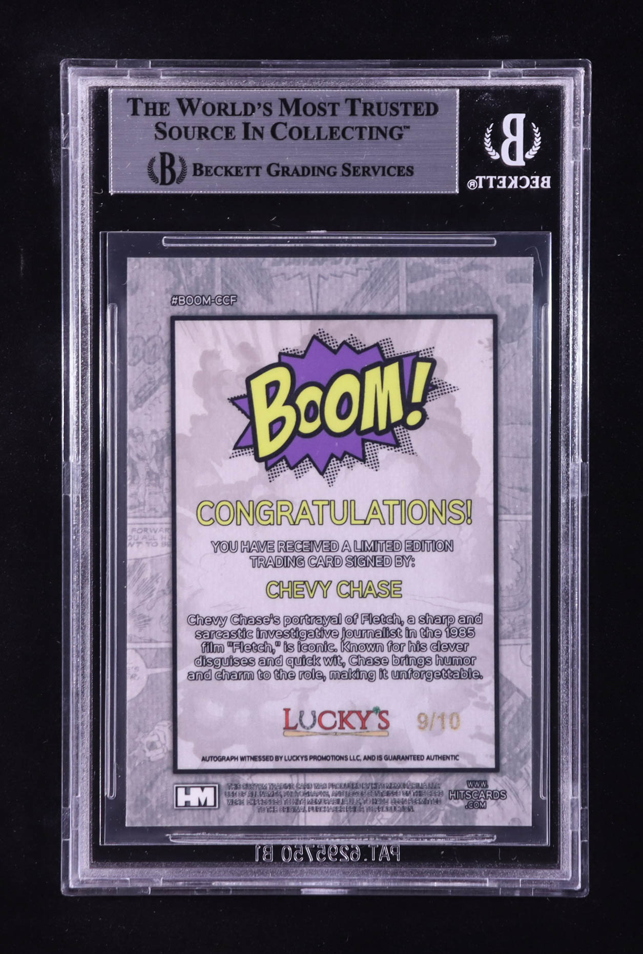 Chevy Chase Signed 2024 Hits Memorabilia Boom Gold #BOOMCC #09/10 (BGS) at PristineAuction.com Chevy Chase Signed 2024 Hits Memorabilia Boom Gold #BOOMCC #09/10 (BGS) at PristineAuction.com