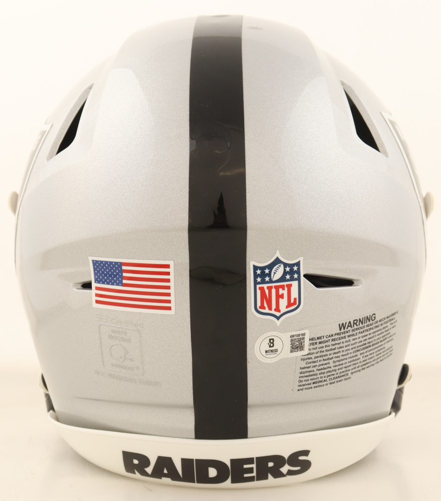 Ashton Jeanty Signed Raiders Full-Size Authentic On-Field SpeedFlex Helmet (Beckett) at PristineAuction.com Ashton Jeanty Signed Raiders Full-Size Authentic On-Field SpeedFlex Helmet (Beckett) at PristineAuction.com